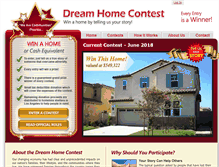 Tablet Screenshot of dreamhomecontest.com